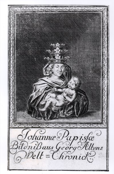Pope Joan with Her Child by German School